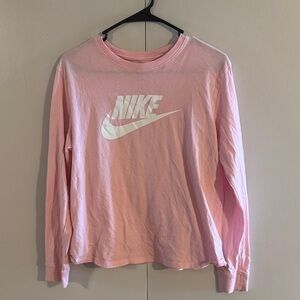 Nike Light Pink Long Sleeve Logo Shirt